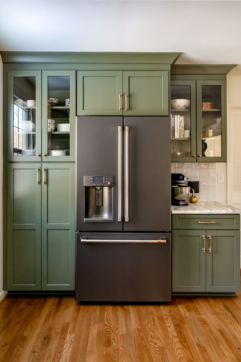 Rich Green Cabinetry. Kitchen Remodel by Scherr Contracting project photo