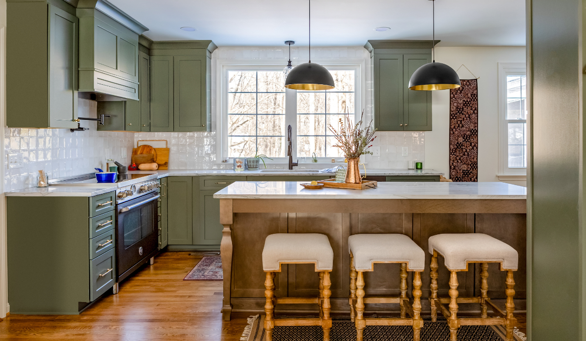 Rich Green Cabinetry. Kitchen Remodel by Scherr Contracting project photo 8