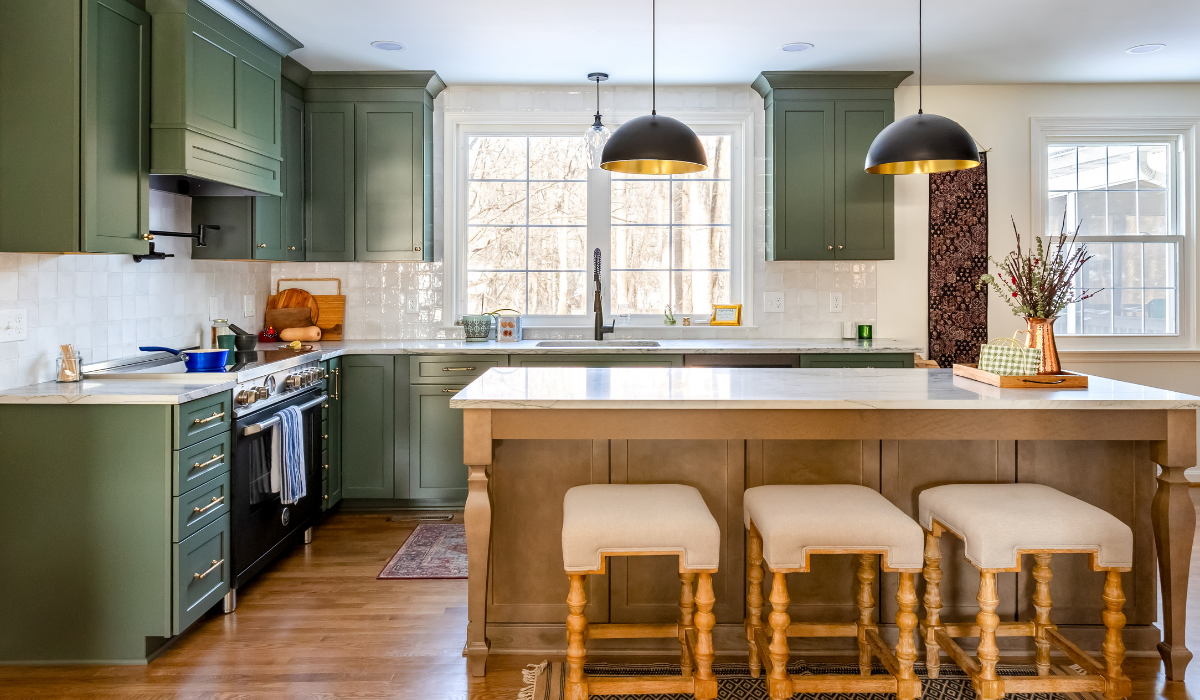 Rich Green Cabinetry. Kitchen Remodel by Scherr Contracting project photo 14