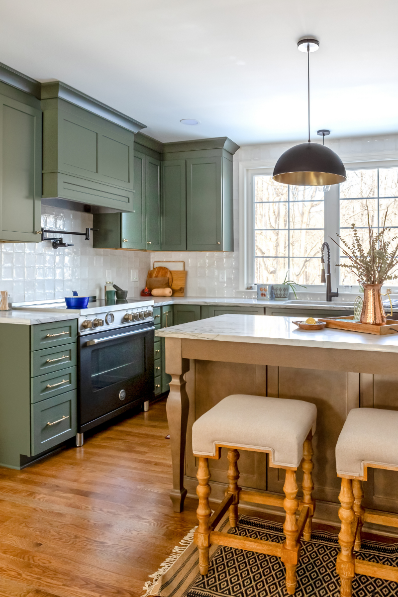 Rich Green Cabinetry. Kitchen Remodel by Scherr Contracting project photo 7