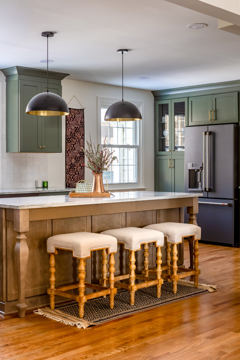 Rich Green Cabinetry. Kitchen Remodel by Scherr Contracting project photo 9