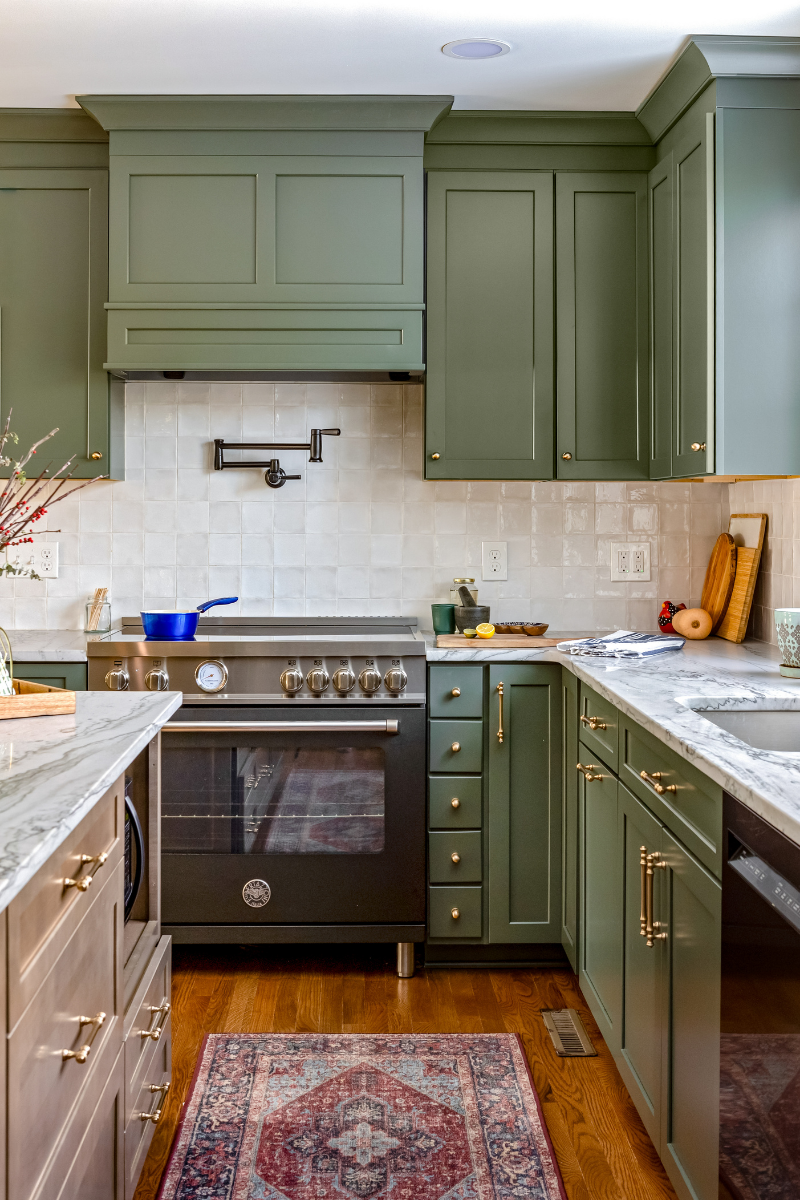 Rich Green Cabinetry. Kitchen Remodel by Scherr Contracting project photo 12