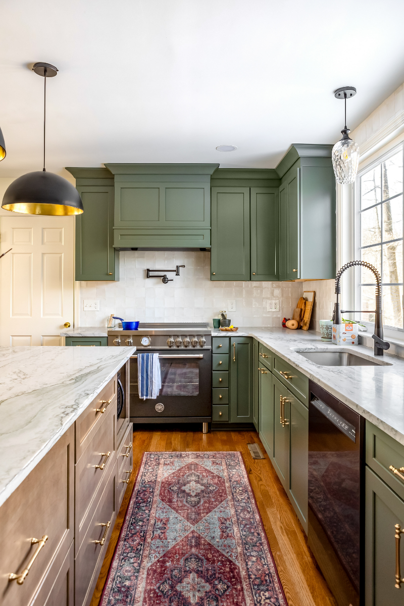 Rich Green Cabinetry. Kitchen Remodel by Scherr Contracting project photo 15