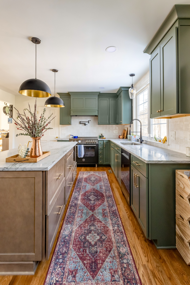 Rich Green Cabinetry. Kitchen Remodel by Scherr Contracting project photo 2