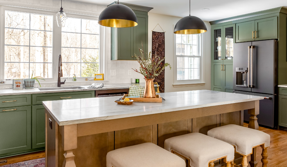 Rich Green Cabinetry. Kitchen Remodel by Scherr Contracting project photo 4